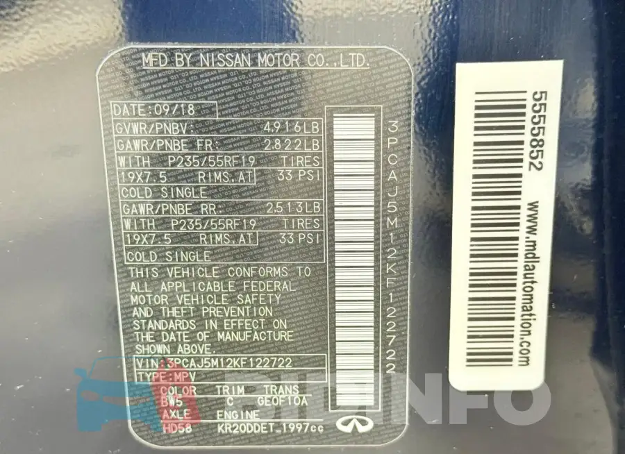 3PCAJ5M12KF122722 Photo# 10