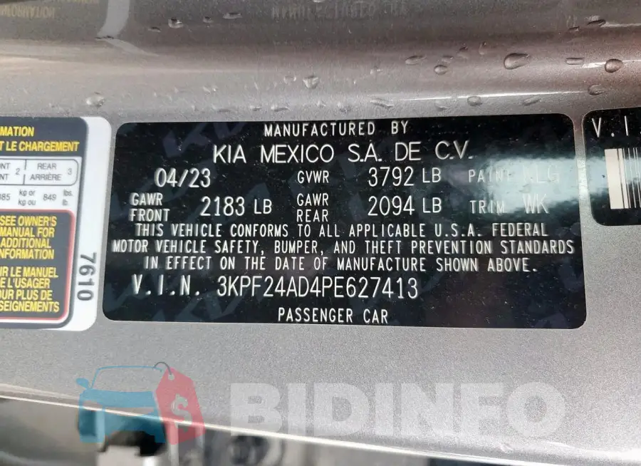 3KPF24AD4PE627413 Photo# 12
