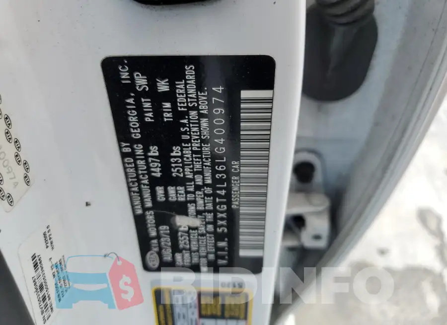 5XXGT4L36LG400974 Photo# 12