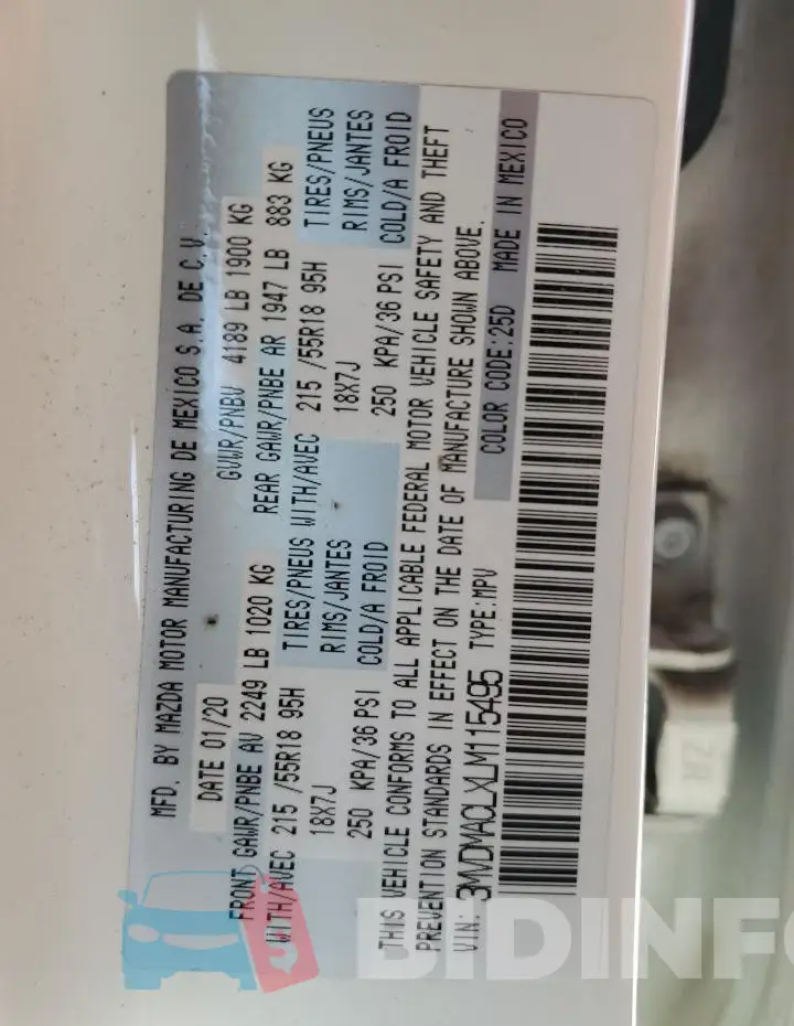 3MVDMACLXLM115495 Photo# 14