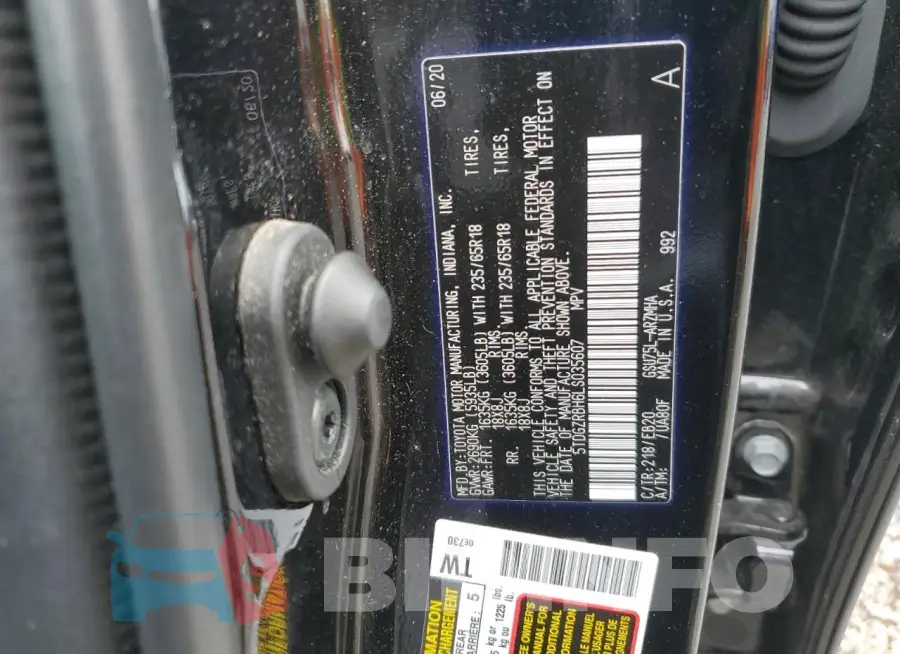 5TDGZRBH6LS035607 Photo# 13