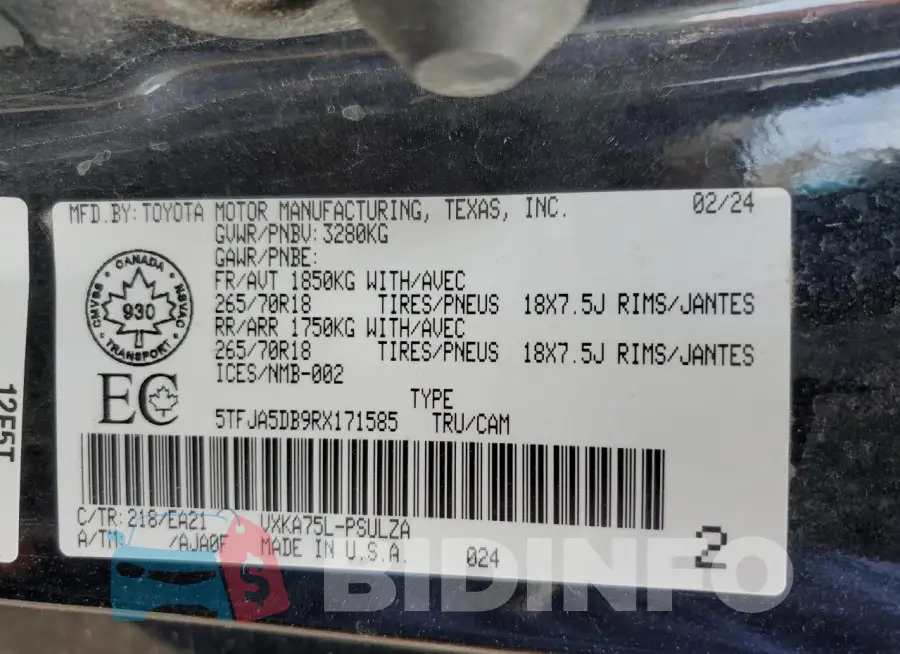 5TFJA5DB9RX171585 Photo# 13