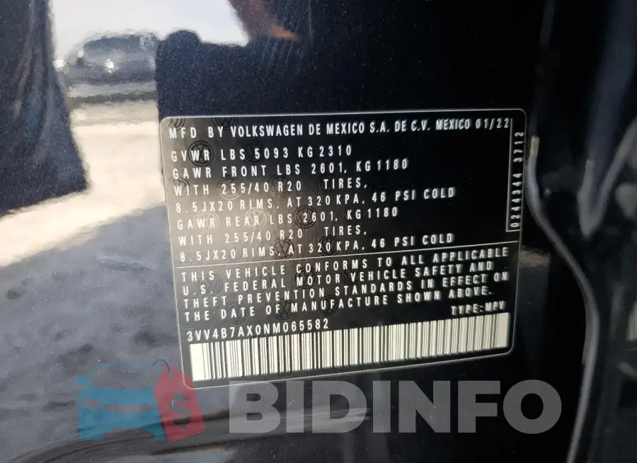 3VV4B7AX0NM065582 Photo# 13