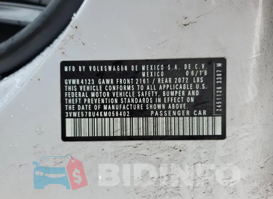 3VWE57BU4KM058402 Photo# 13