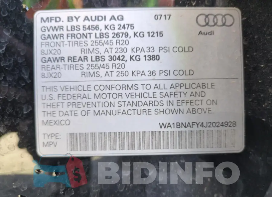 WA1BNAFY4J2024928 Photo# 14