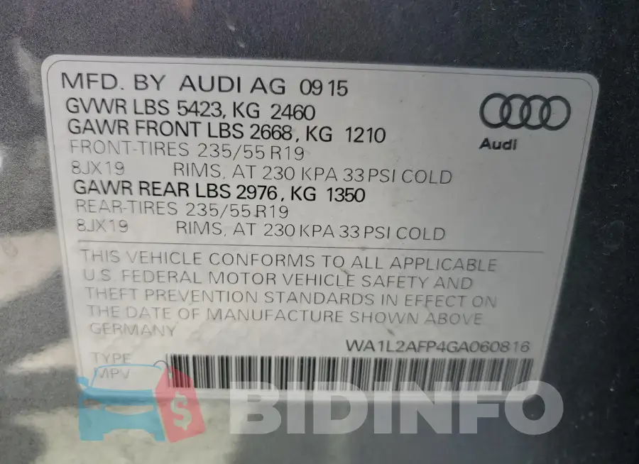 WA1L2AFP4GA060816 Photo# 12