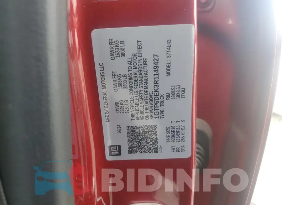 1GTP6DEK3R1149427 Photo# 12