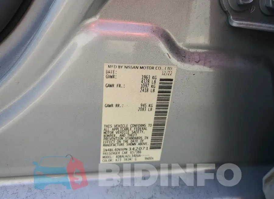 1N4BL4DVXPN342071 Photo# 13