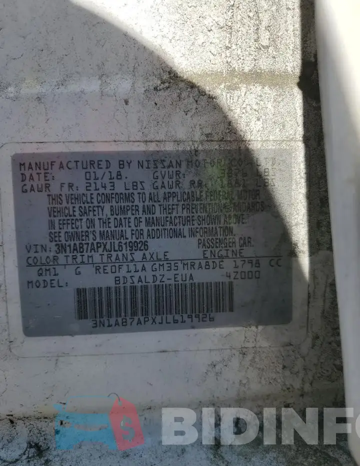 3N1AB7APXJL619926 Photo# 13