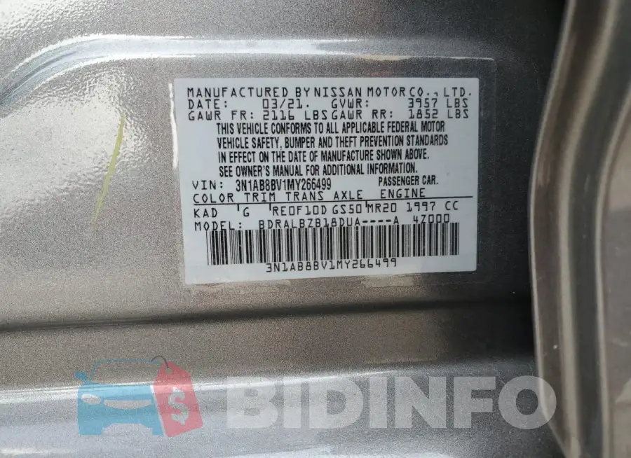 3N1AB8BV1MY266499 Photo# 13