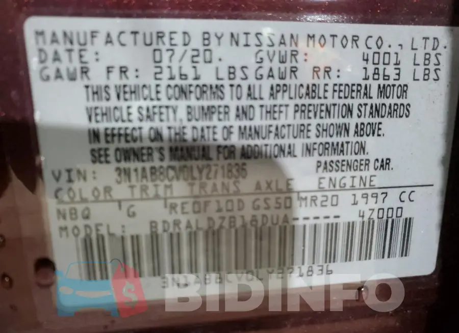 3N1AB8CV0LY271836 Photo# 12