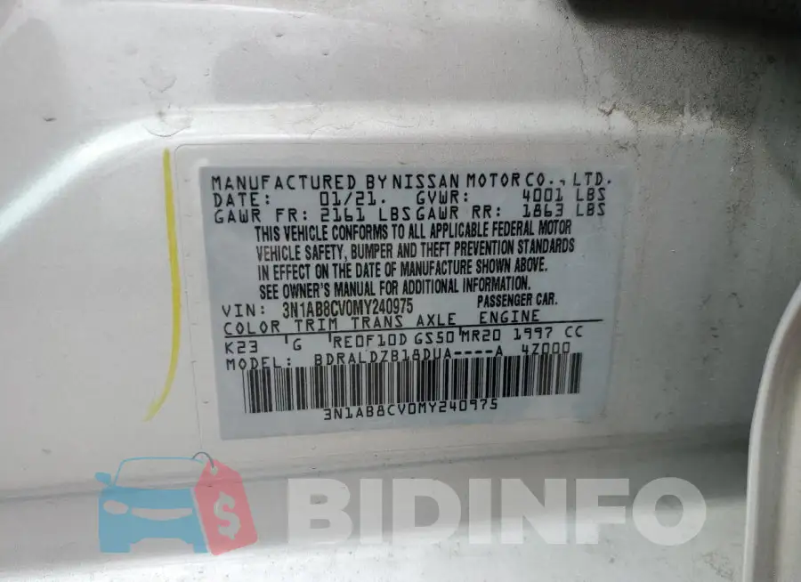 3N1AB8CV0MY240975 Photo# 12