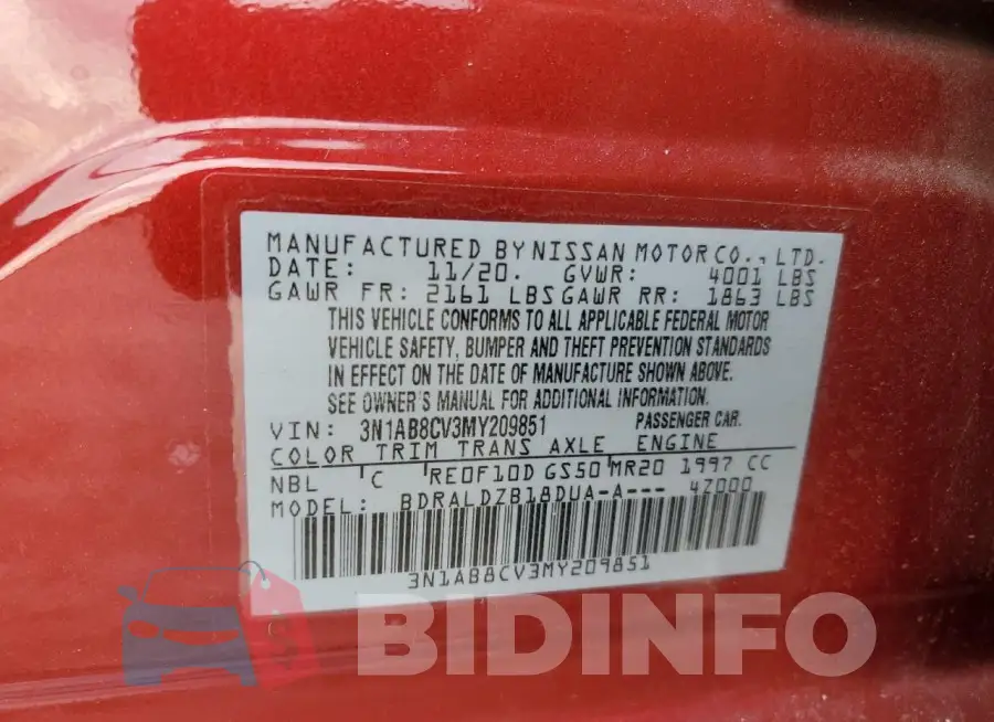 3N1AB8CV3MY209851 Photo# 13