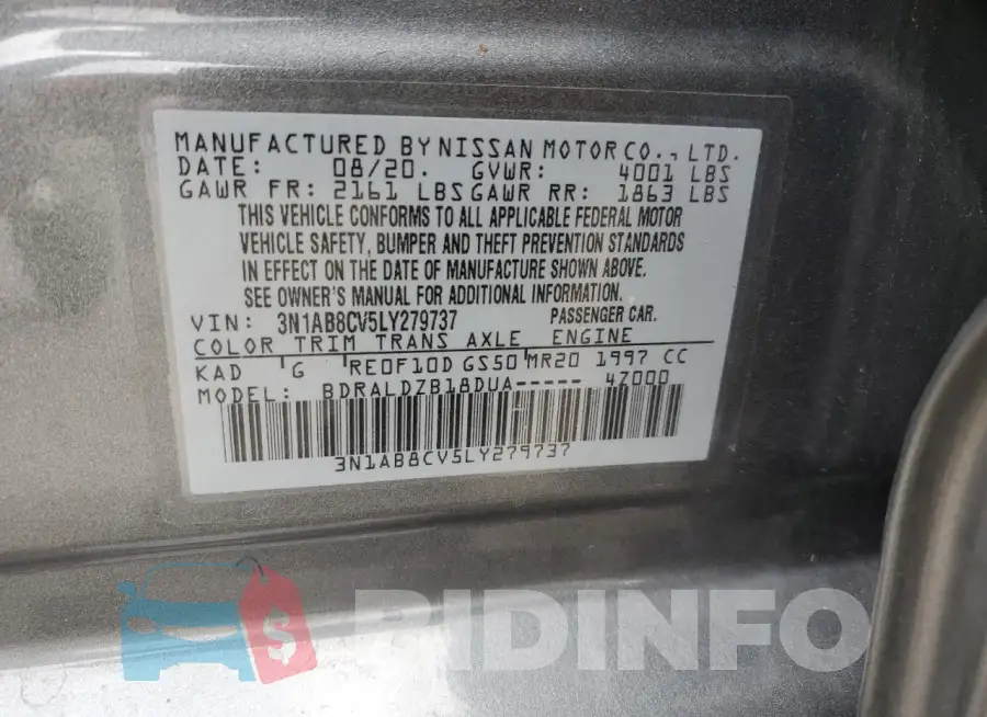 3N1AB8CV5LY279737 Photo# 12