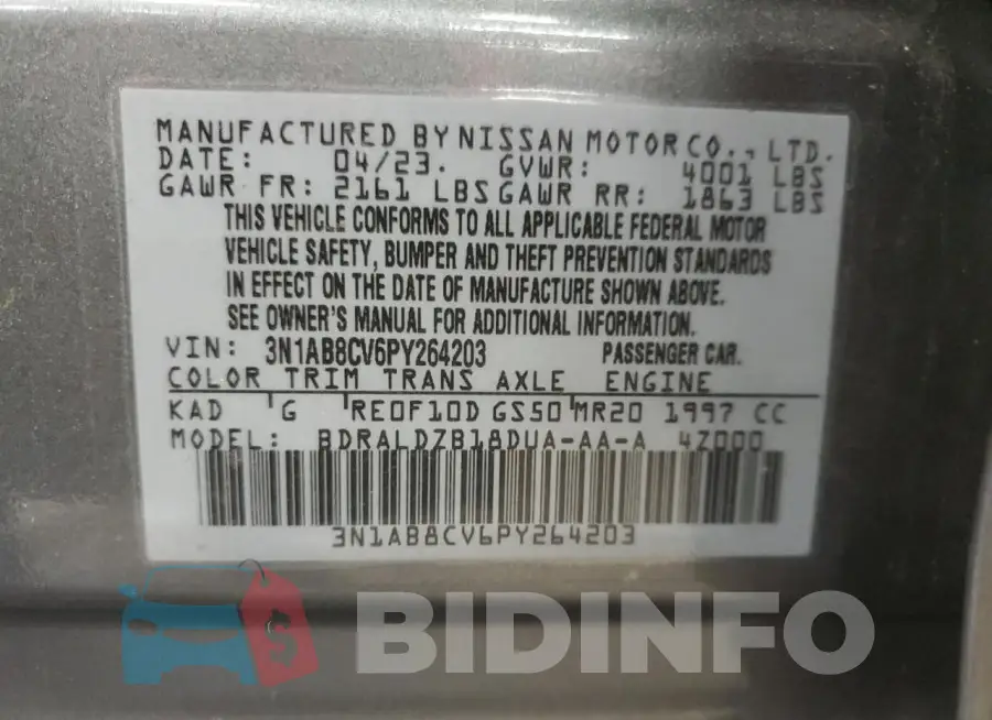 3N1AB8CV6PY264203 Photo# 13