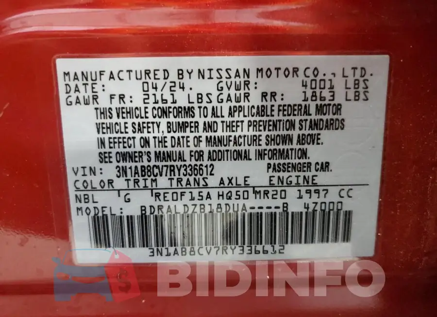 3N1AB8CV7RY336612 Photo# 12