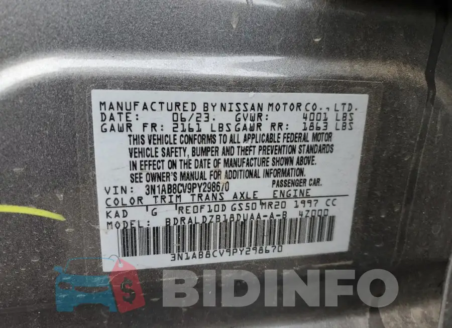 3N1AB8CV9PY298670 Photo# 12