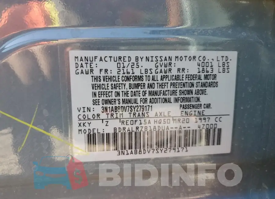 3N1AB8DV7SY279171 Photo# 13