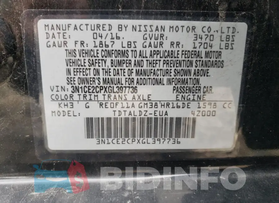 3N1CE2CPXGL397736 Photo# 12