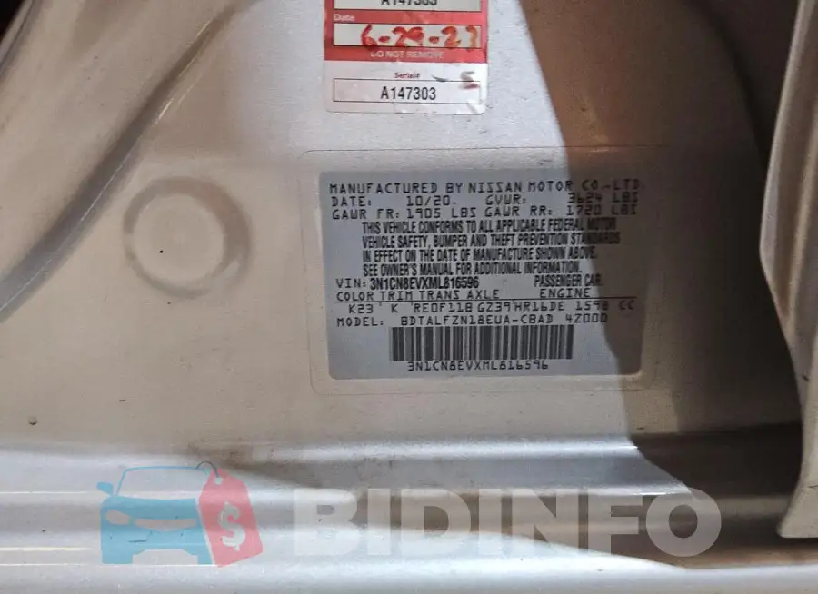 3N1CN8EVXML816596 Photo# 12