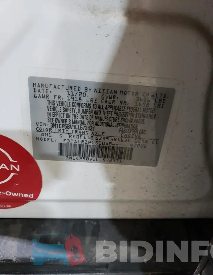 3N1CP5BV1LL572431 Photo# 12