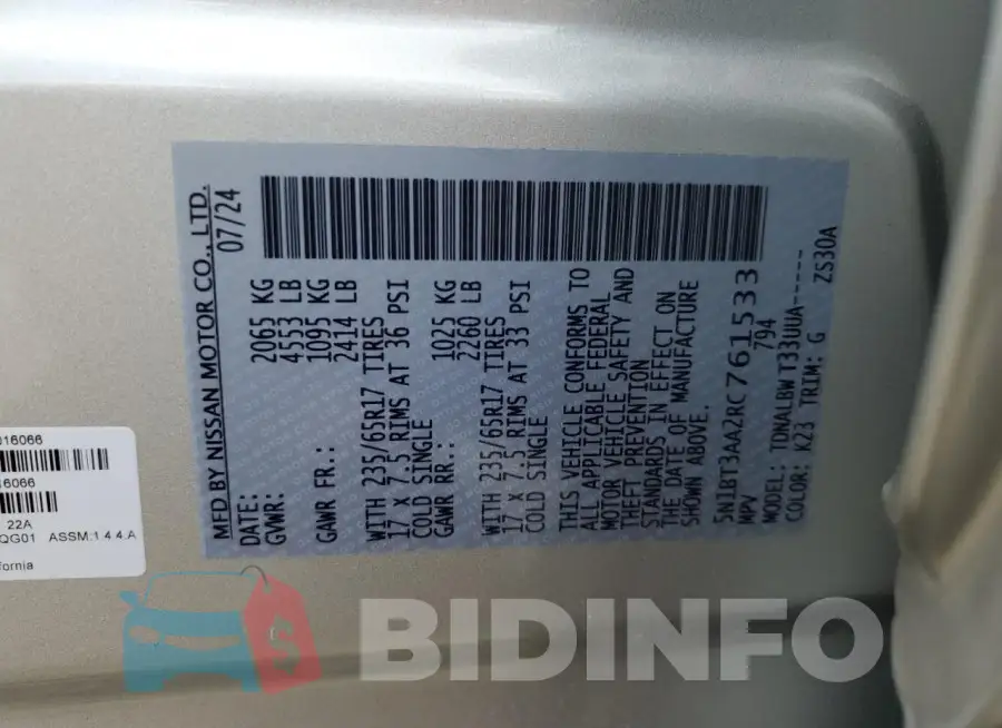5N1BT3AA2RC761533 Photo# 13