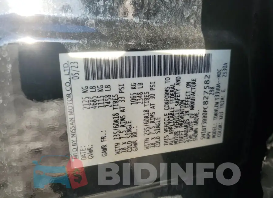 5N1BT3BB0PC827582 Photo# 13