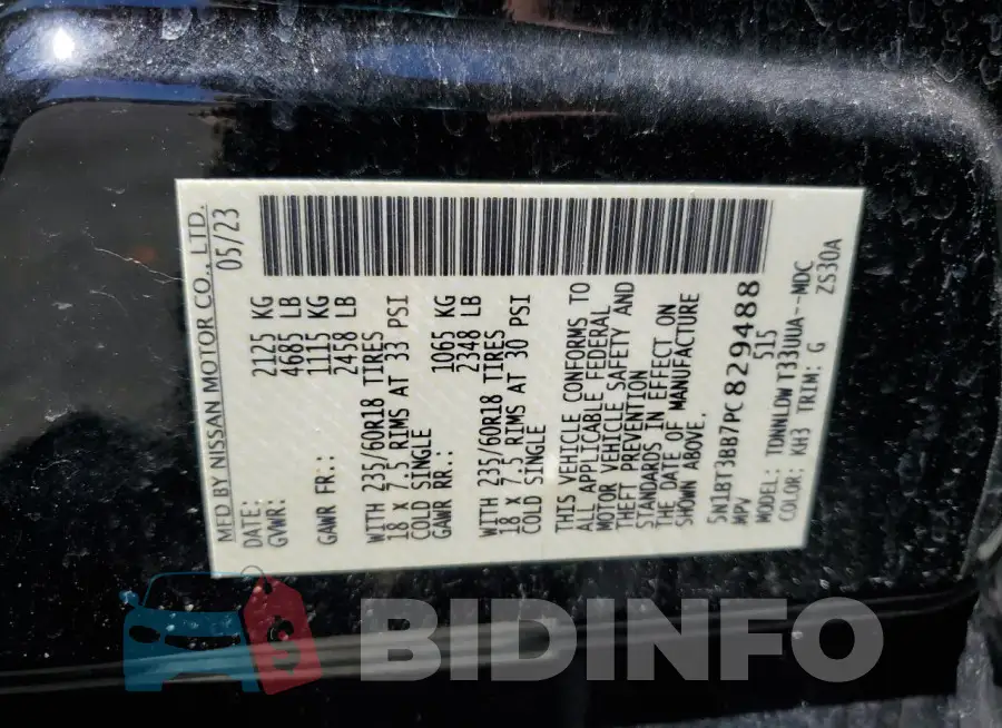 5N1BT3BB7PC829488 Photo# 13