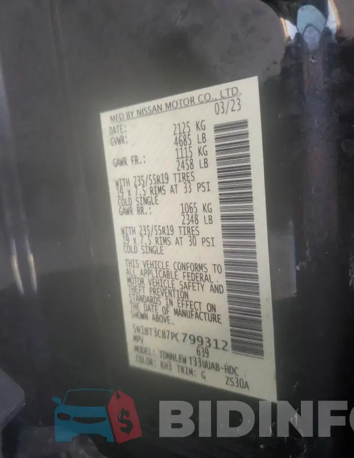 5N1BT3CB7PC799312 Photo# 14