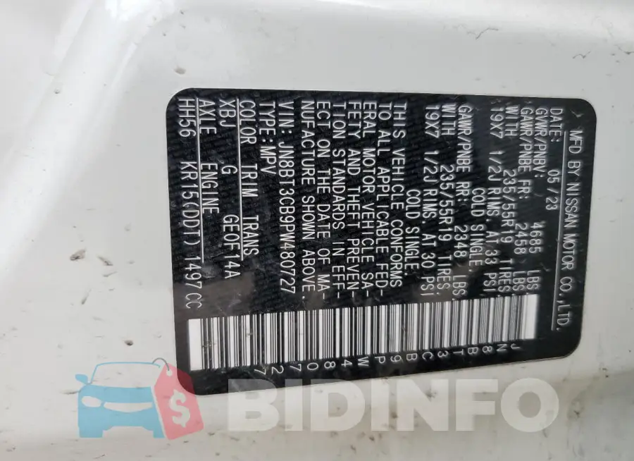 JN8BT3CB9PW480727 Photo# 13