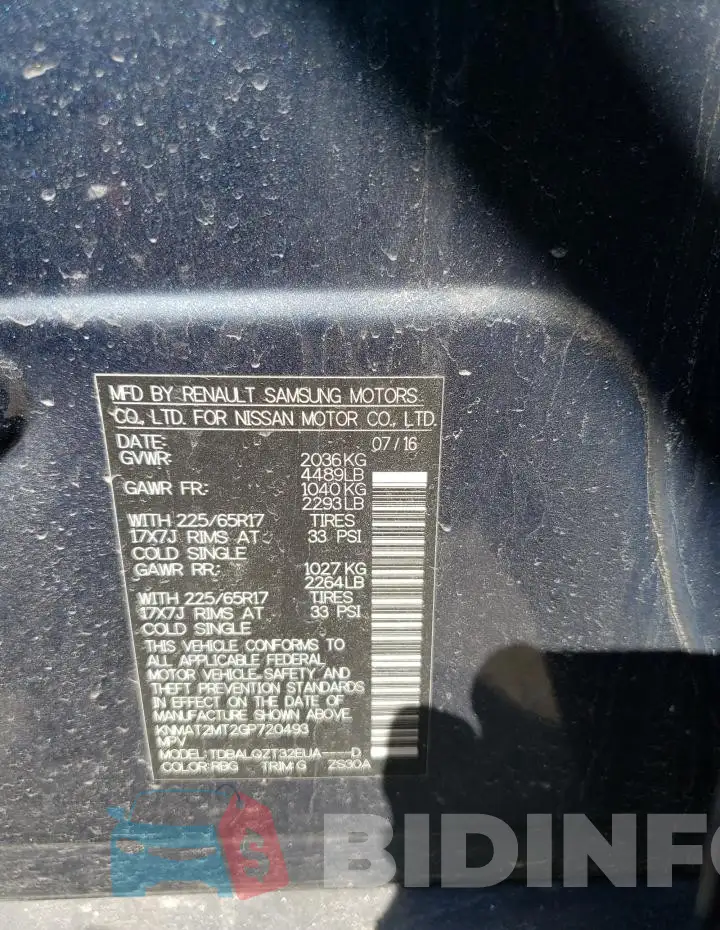 KNMAT2MT2GP720493 Photo# 14