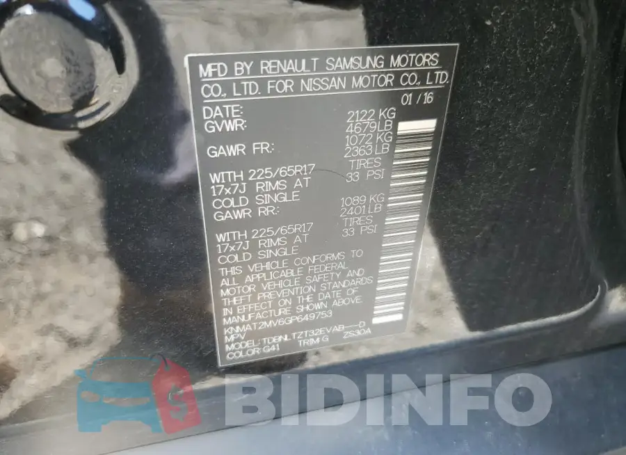 KNMAT2MV6GP649753 Photo# 13