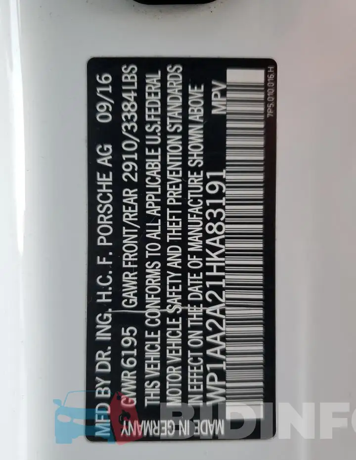 WP1AA2A21HKA83191 Photo# 14