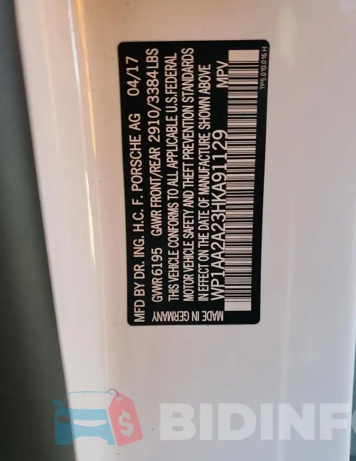 WP1AA2A23HKA91129 Photo# 13