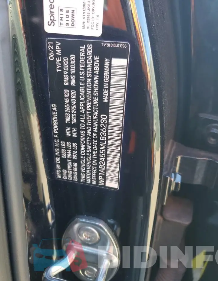 WP1AB2A55MLB36230 Photo# 13