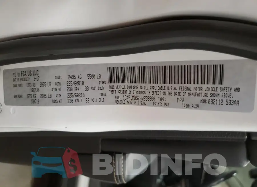 1C4PJMDS7HW658860 Photo# 13