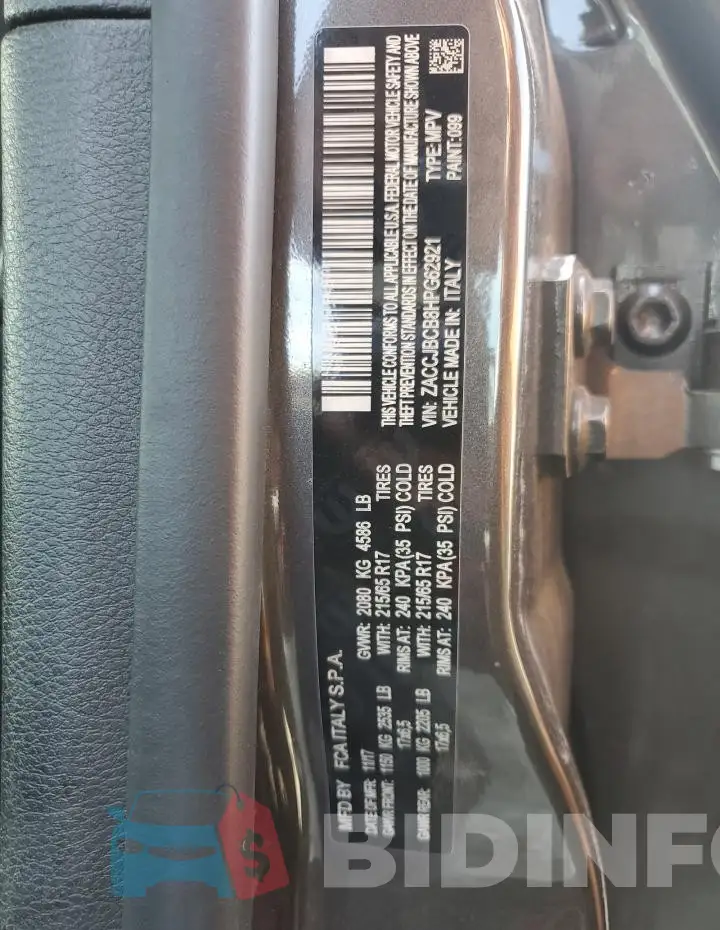 ZACCJBCB8HPG62921 Photo# 14