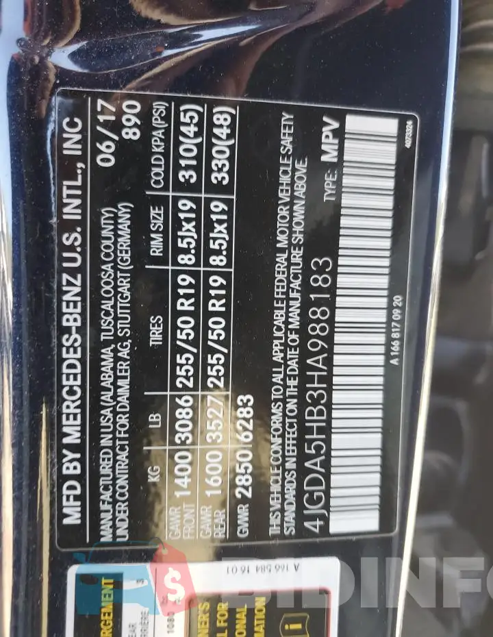 4JGDA5HB3HA988183 Photo# 13