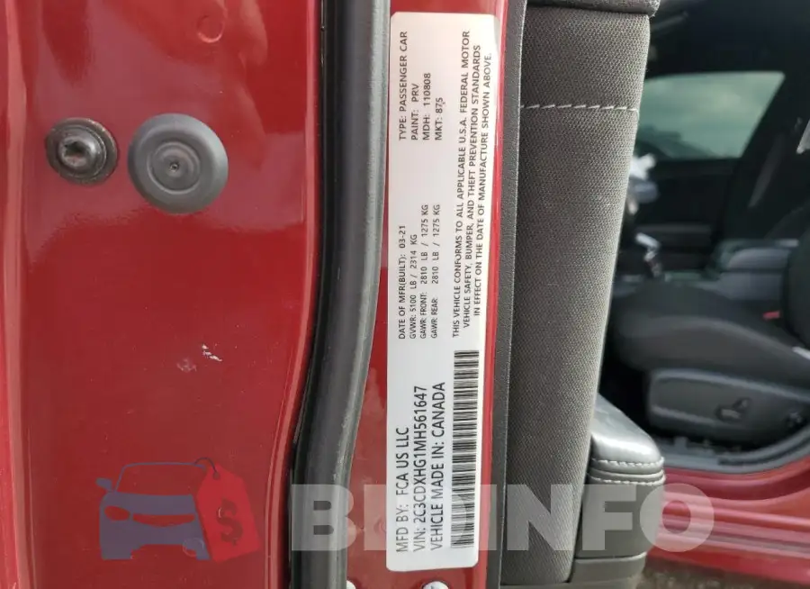 2C3CDXHG1MH561647 Photo# 13