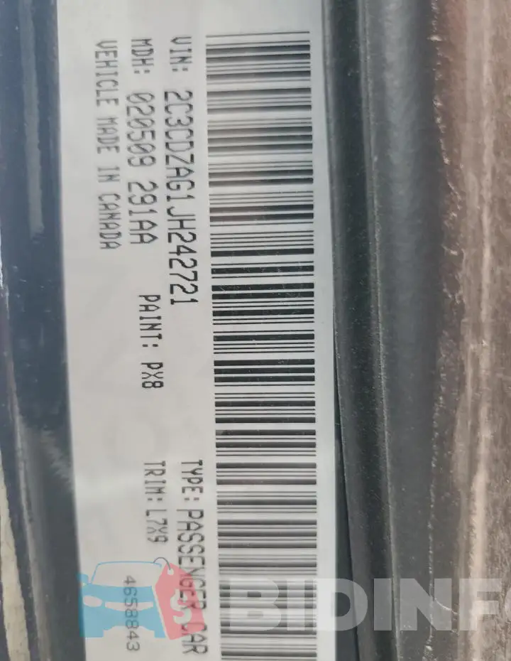 2C3CDZAG1JH242721 Photo# 14
