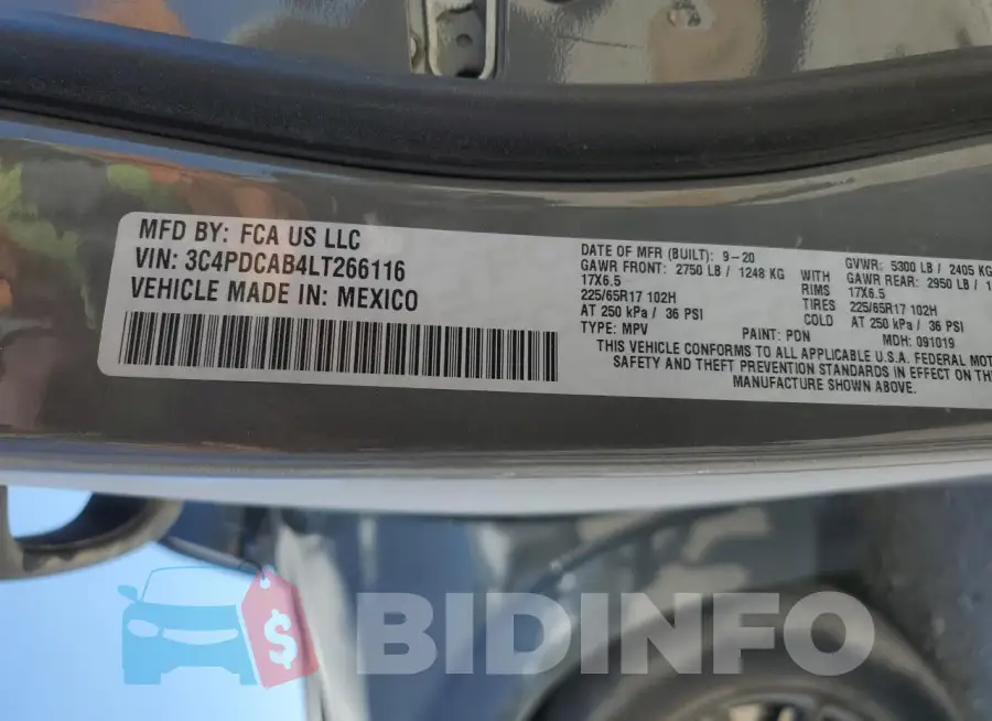 3C4PDCAB4LT266116 Photo# 13