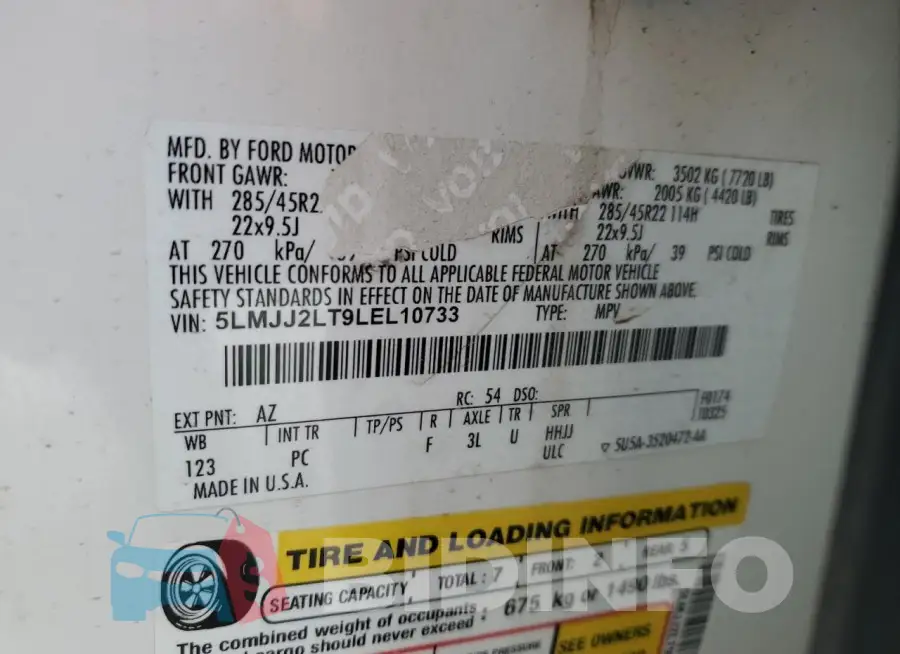5LMJJ2LT9LEL10733 Photo# 13