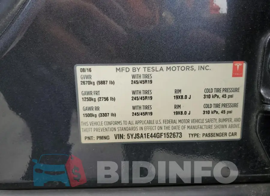 5YJSA1E44GF152673 Photo# 12
