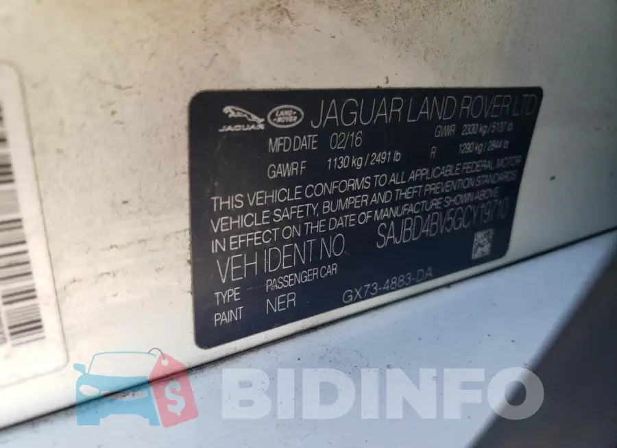 SAJBD4BV5GCY19710 Photo# 12