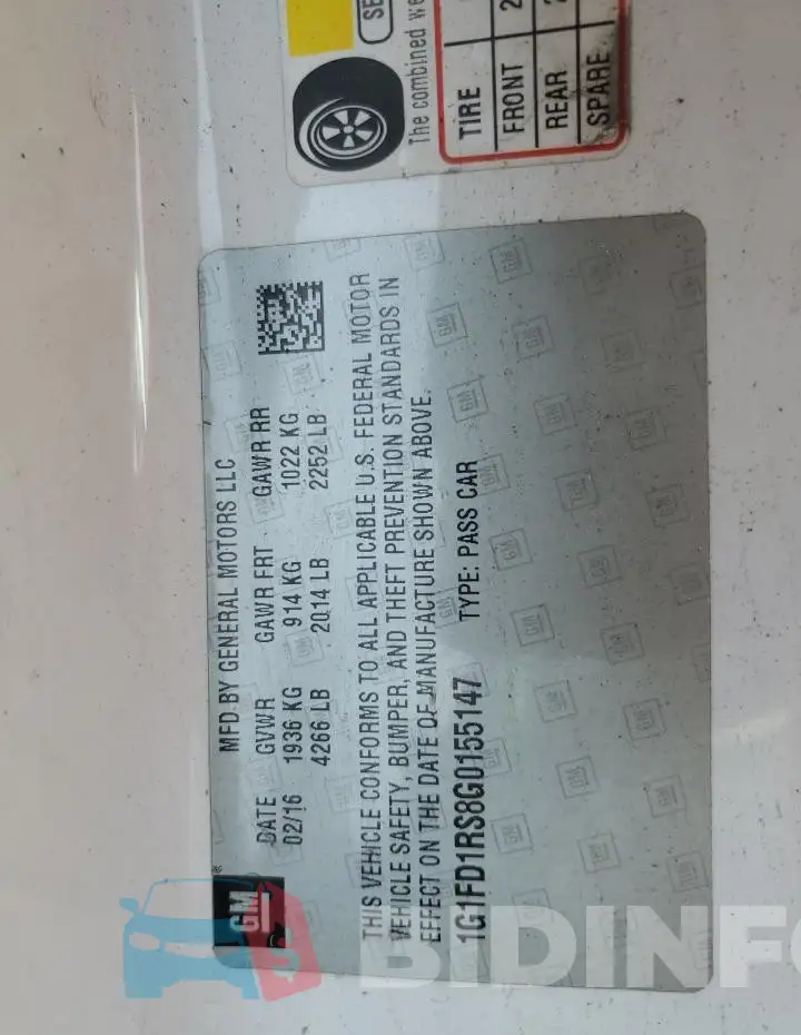 1G1FD1RS8G0155147 Photo# 13