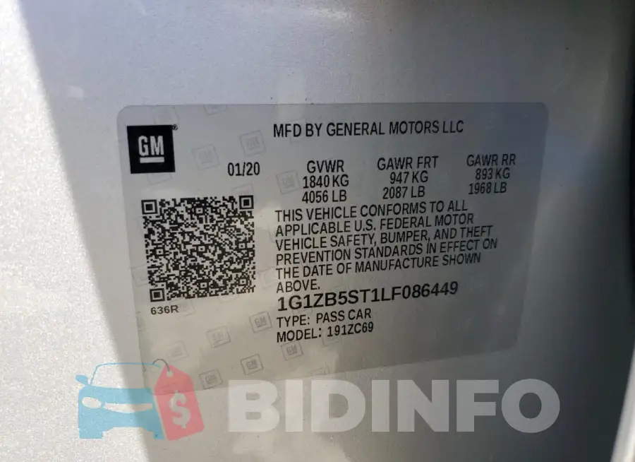 1G1ZB5ST1LF086449 Photo# 12