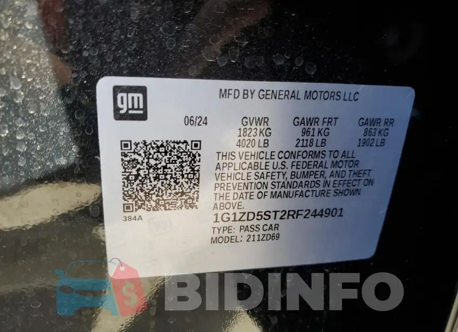 1G1ZD5ST2RF244901 Photo# 12
