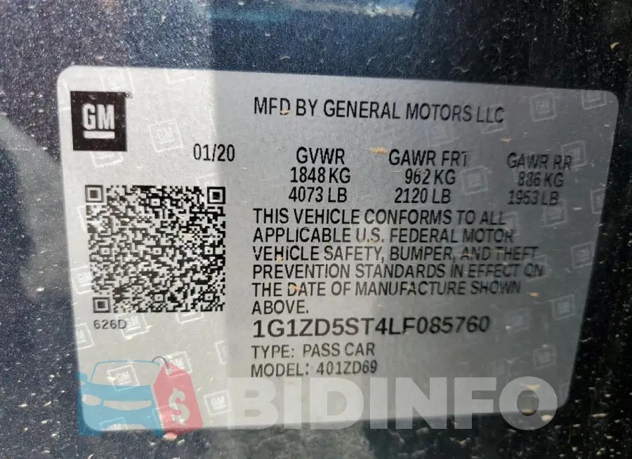 1G1ZD5ST4LF085760 Photo# 12