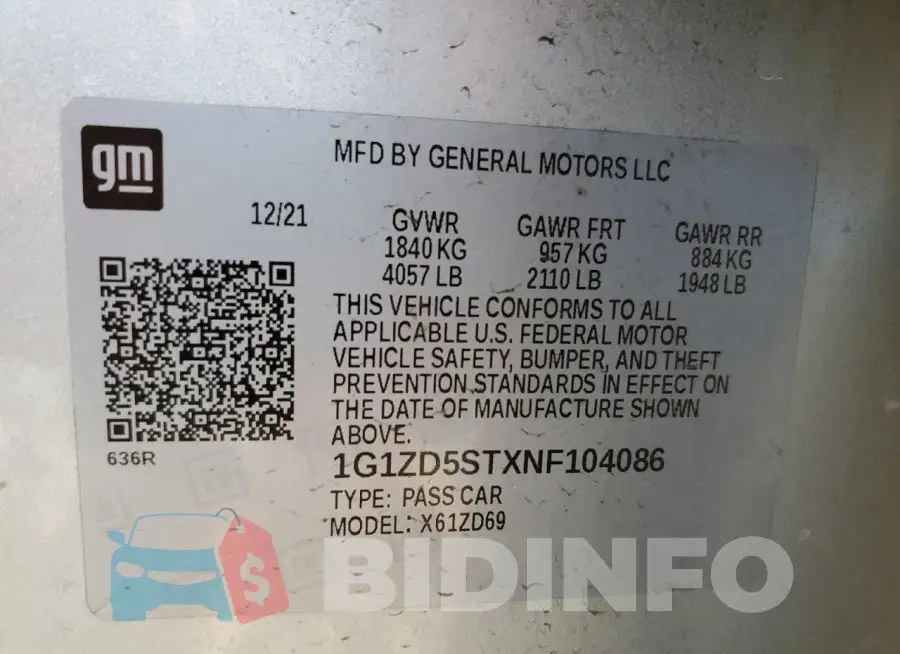 1G1ZD5STXNF104086 Photo# 13