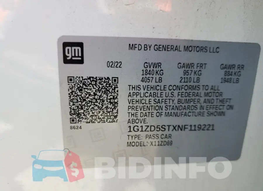 1G1ZD5STXNF119221 Photo# 12